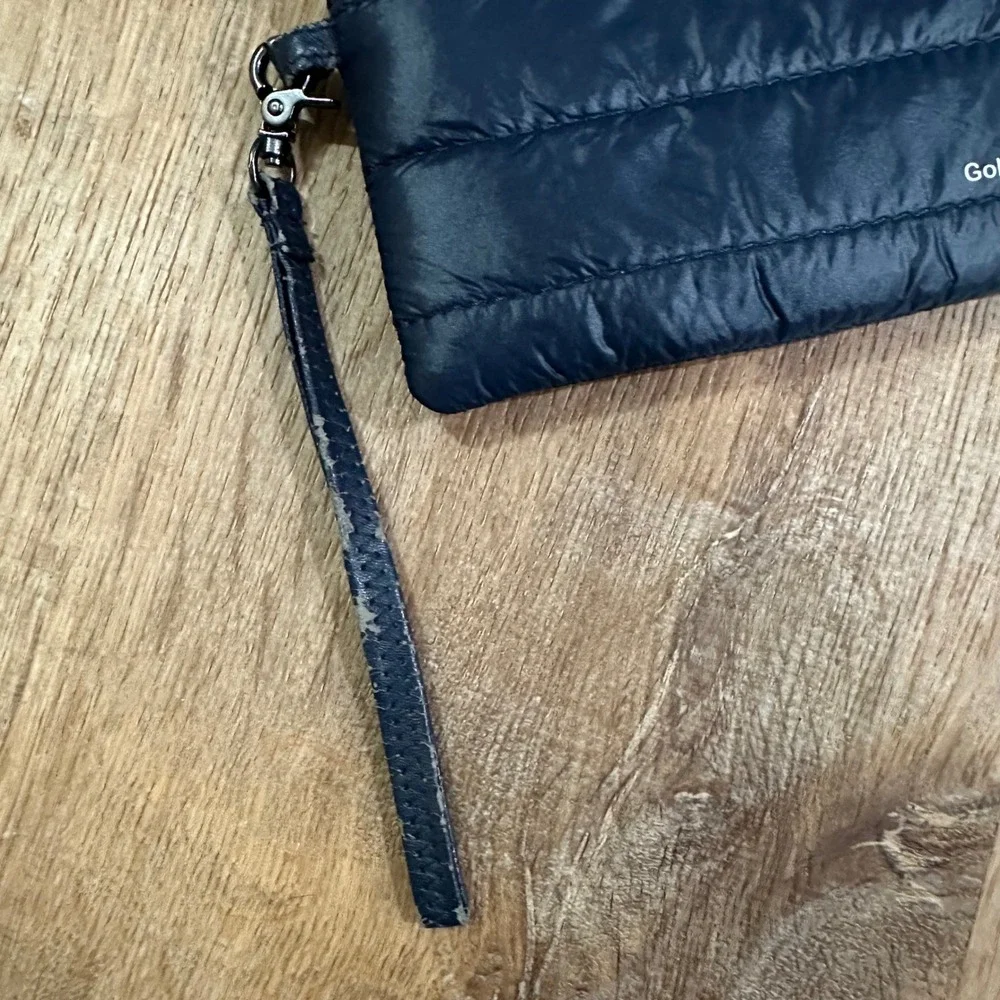 GOLLA |‎ Navy Blue Quilted Wristlet Pouch Zip Top Coin Purse